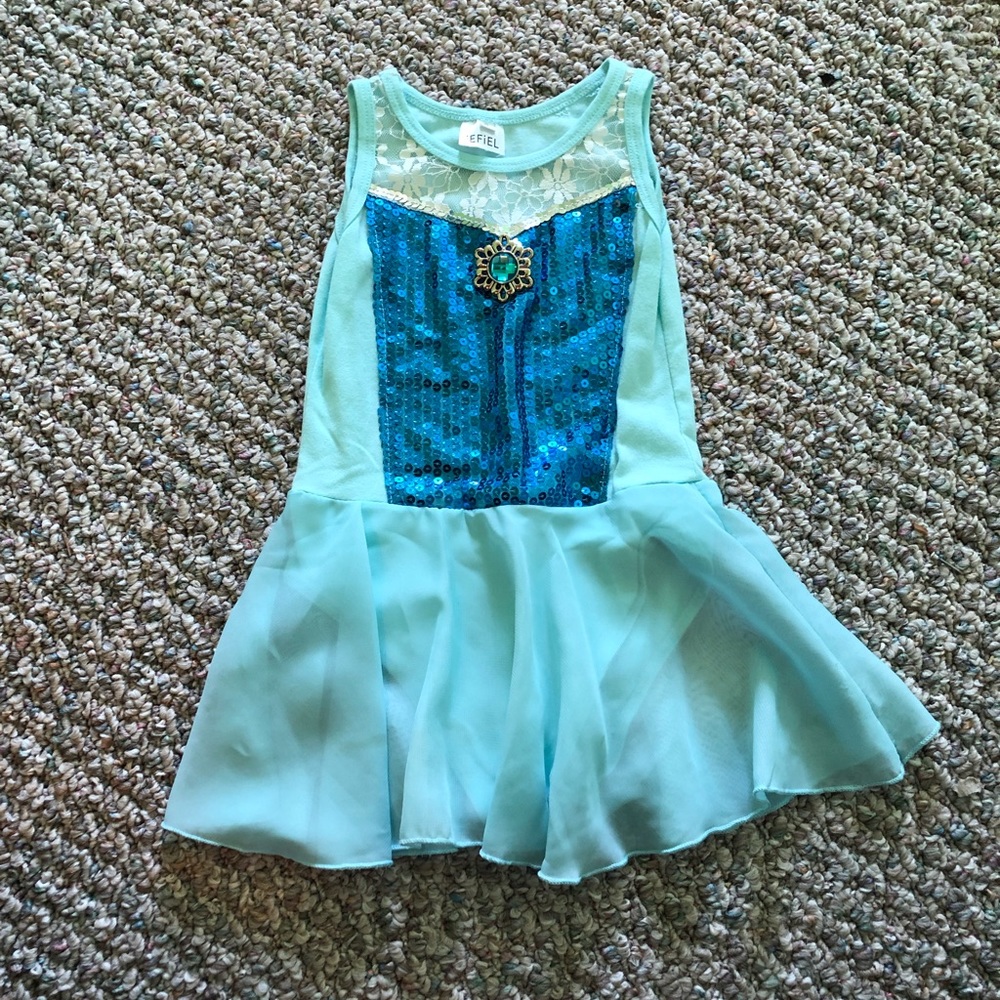 3T Elsa Frozen Leotard Blue Dance Ballet